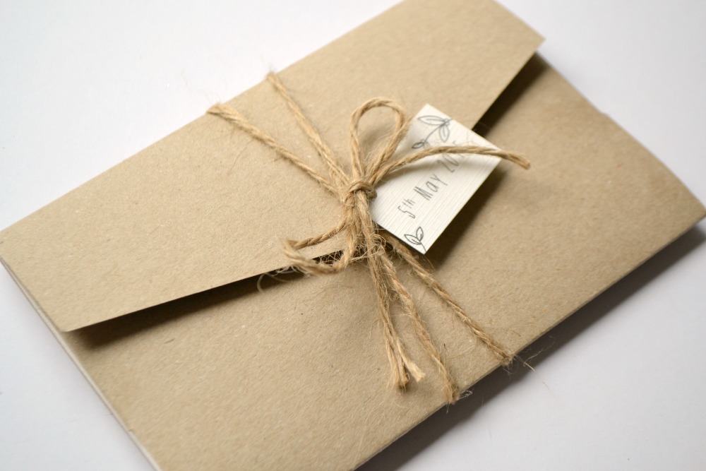 Rustic Brown Kraft Wedding Day Invitation Rustic Brown Kraft Wedding Day Invitation