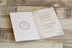 Passport travel wedding invitation