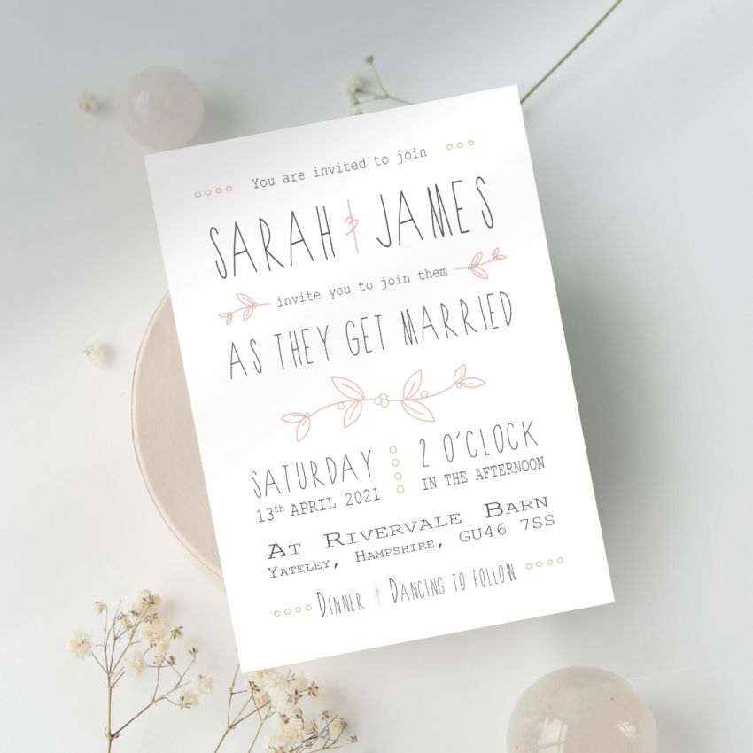 Delicate ribbon invitations -  Blog