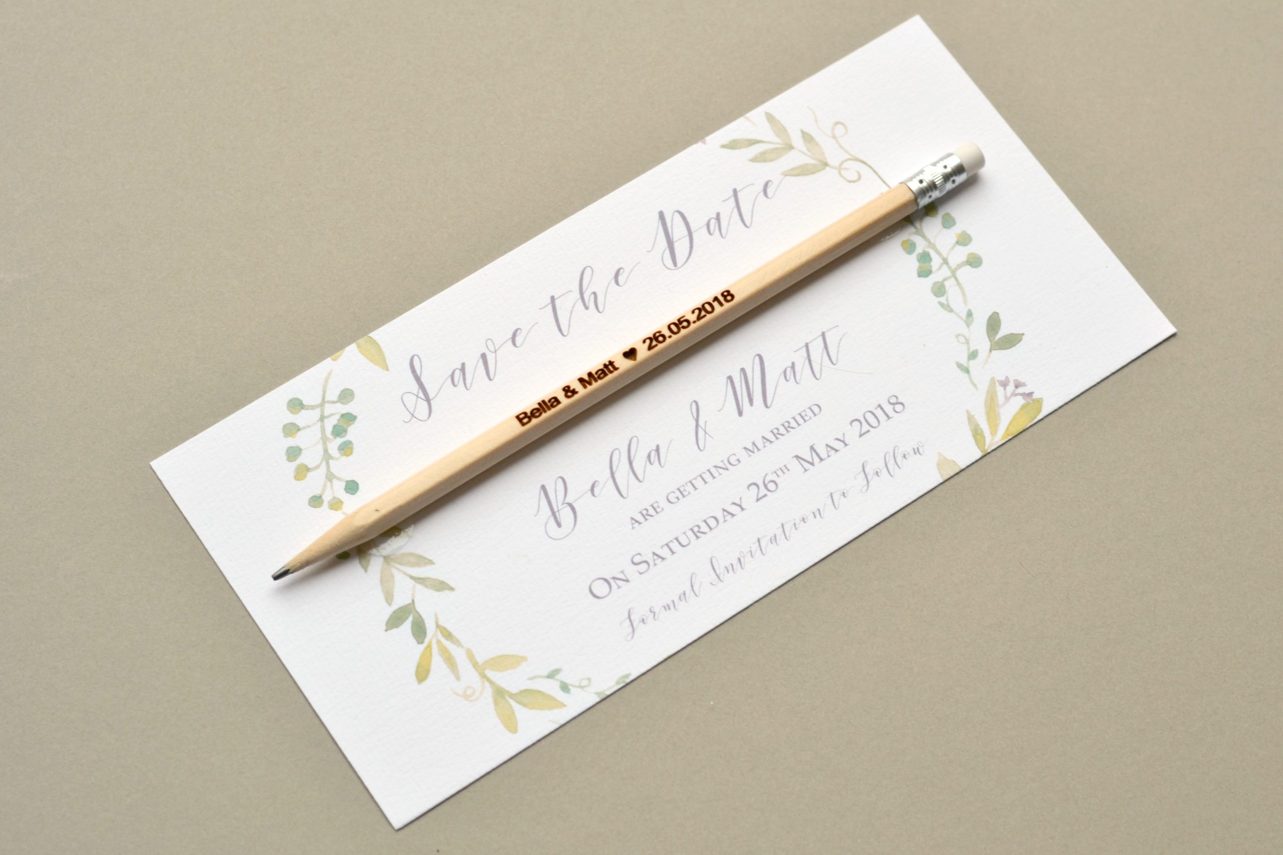 Pencil us In Save the Date Wedding Announcement Cards Wedding Stationery 