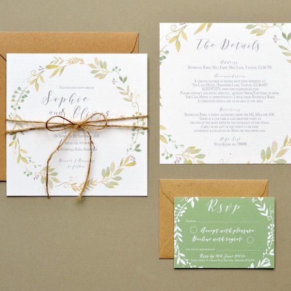 Country Garden Wreath Wedding Invitations Country Garden Wreath Wedding Invitations