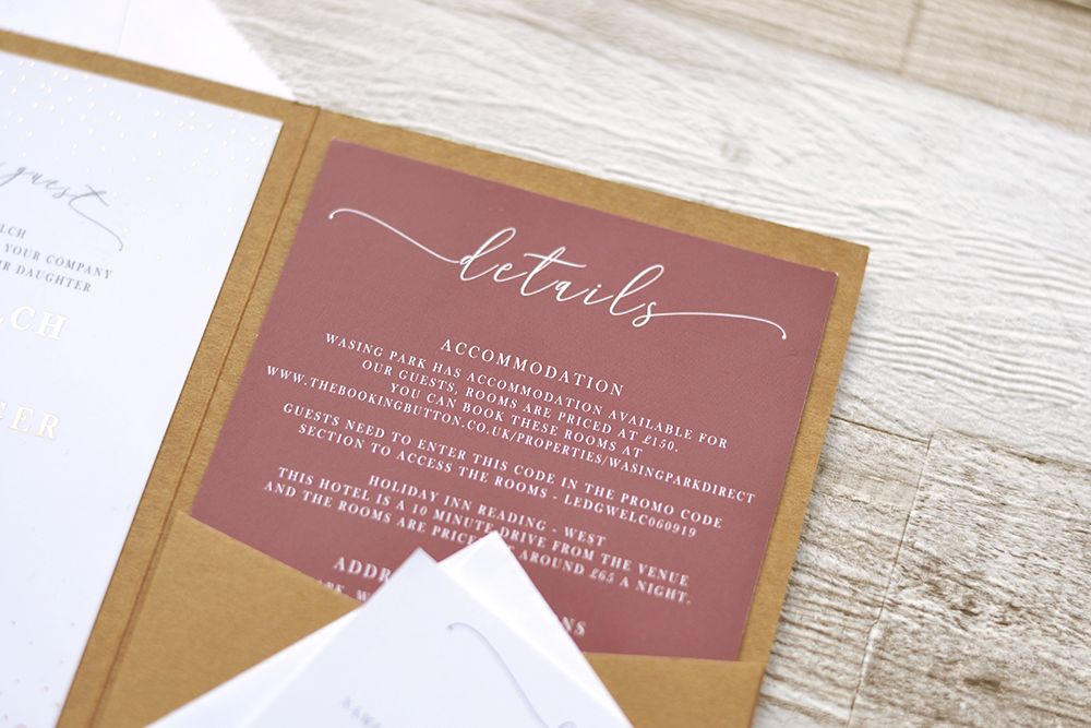 Disney Inspired Wedding Invitation Bespoke Pocketfold