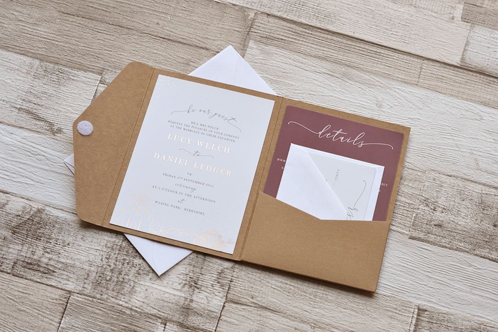 Disney Inspired Wedding Invitation Bespoke Pocketfold
