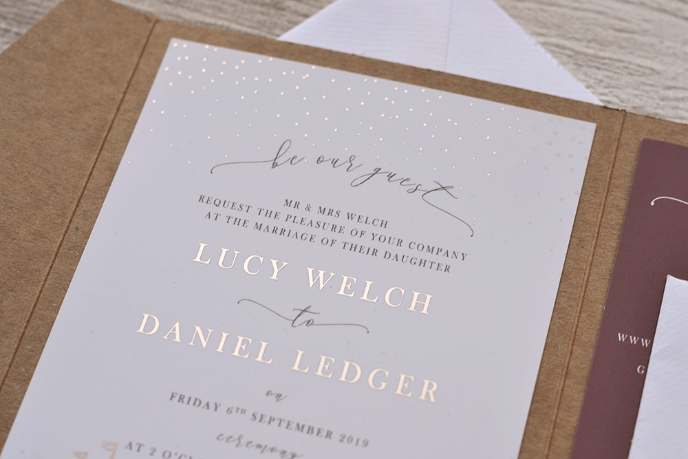 Disney Inspired Wedding Invitation Bespoke Pocketfold