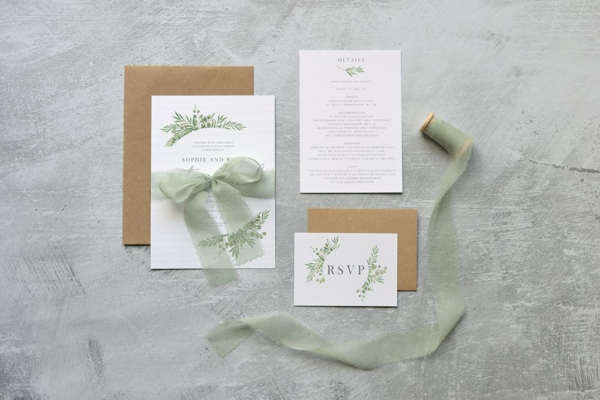 Italian garden wedding stationery