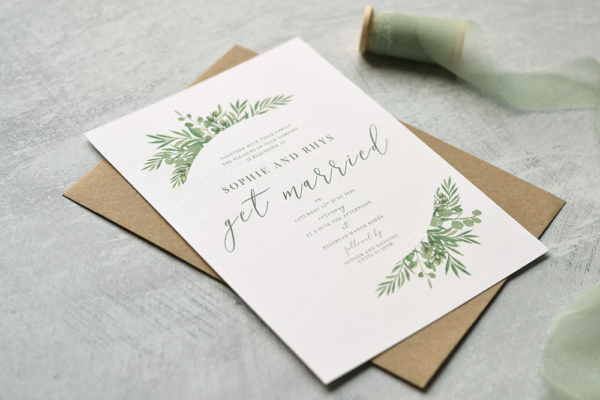 Italian garden wedding stationery